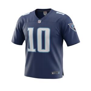 NFL Players Titans Vince Young #10 Jersey Blue Adult Large Football